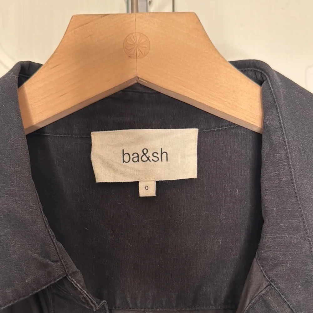 ba&sh • Kalista Black Jumpsuit Coveralls Romper • Dark Grey Faded Black • XS / 0 - Picture 6 of 16